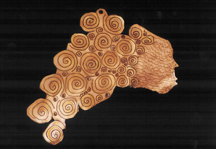 "Face & Hair", Original, Etched Copper - Jason Mernick