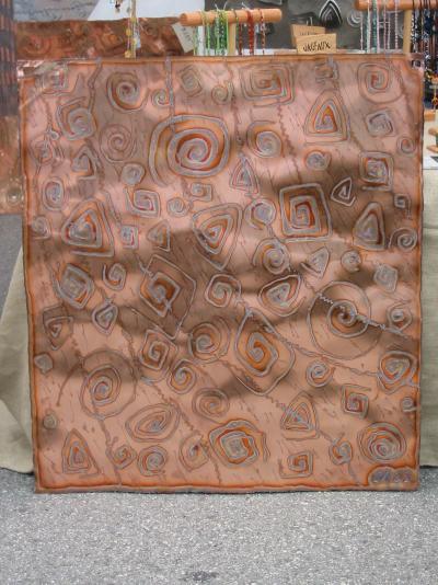 "Spiral Pop", Original, Etched Copper - Jason Mernick