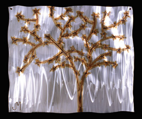  "Cherry Blossom", Original, Torch Painted Stainless Steel - Jason Mernick
