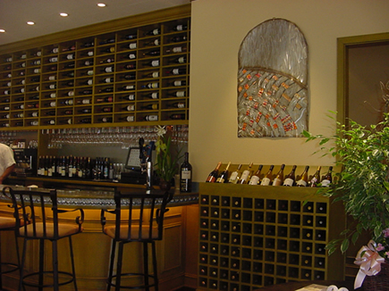 "Wine Bar Logo", Original, Stainless Steel & Copper - Jason Mernick