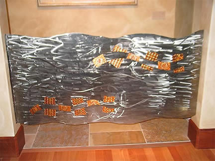 "Room Divider", Original, Etched Stainless Steel & Copper - Jason Mernick