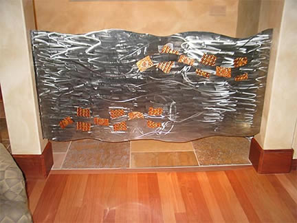 "Room Divider", Original, Etched Stainless Steel & Copper - Jason Mernick